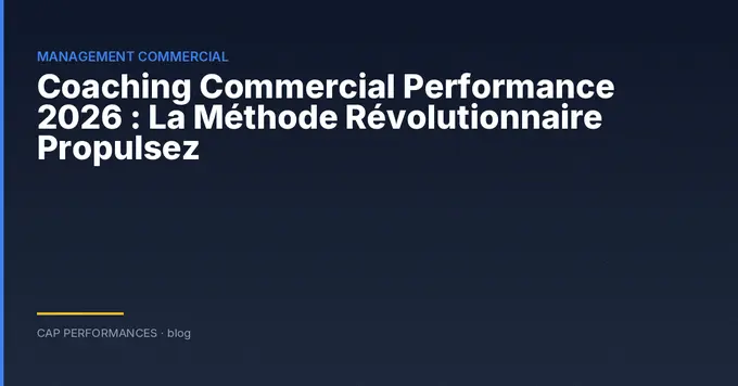 Coaching Commercial Performance 2026