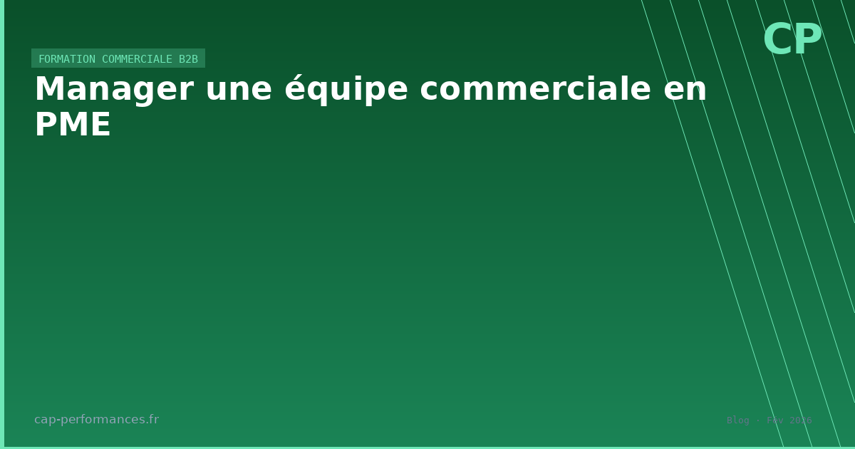 Manager une équipe commerciale en PME
