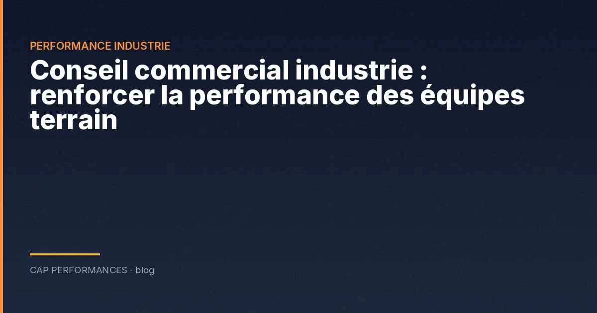 Conseil commercial industrie