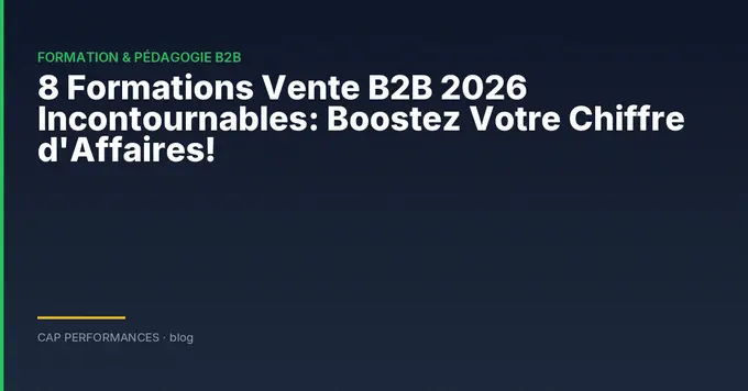 8 formations vente B2B incontournables
