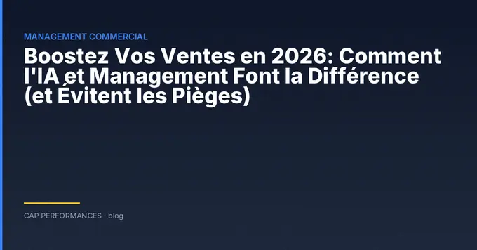 IA et management commercial : méthode