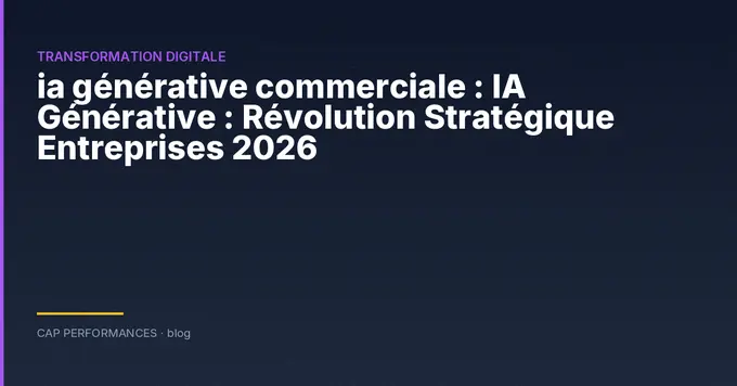 IA générative commerciale en B2B