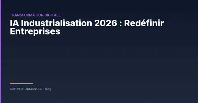 IA et industrialisation : guide 2026