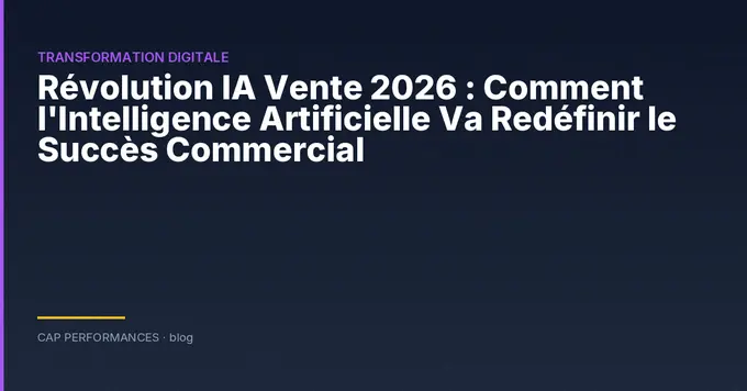 Révolution IA Vente 2026