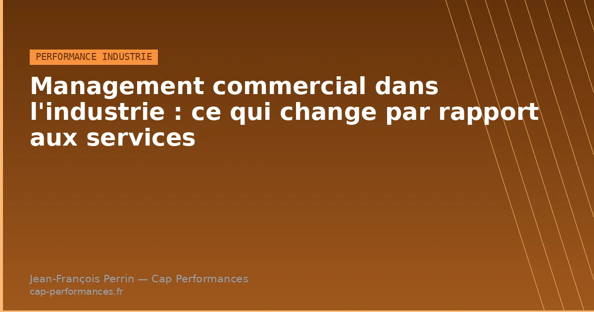Management commercial dans l'industrie