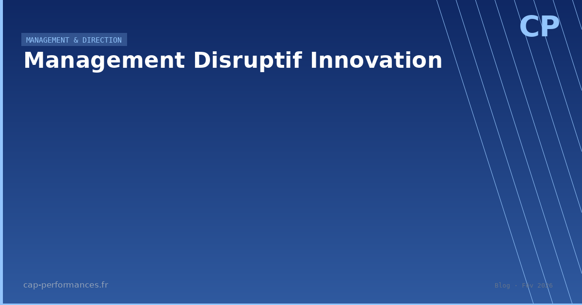 Management Disruptif Innovation