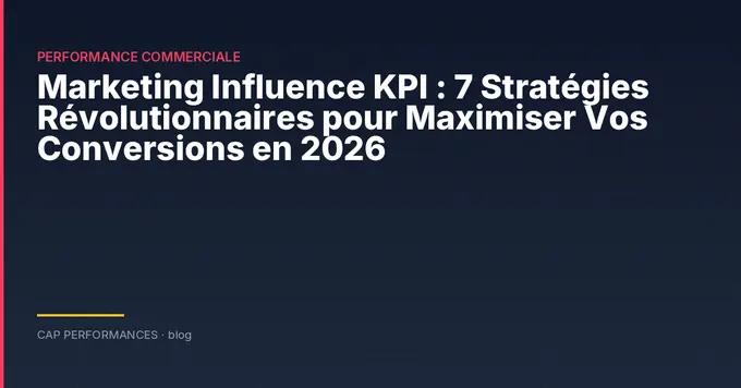 Marketing Influence KPI