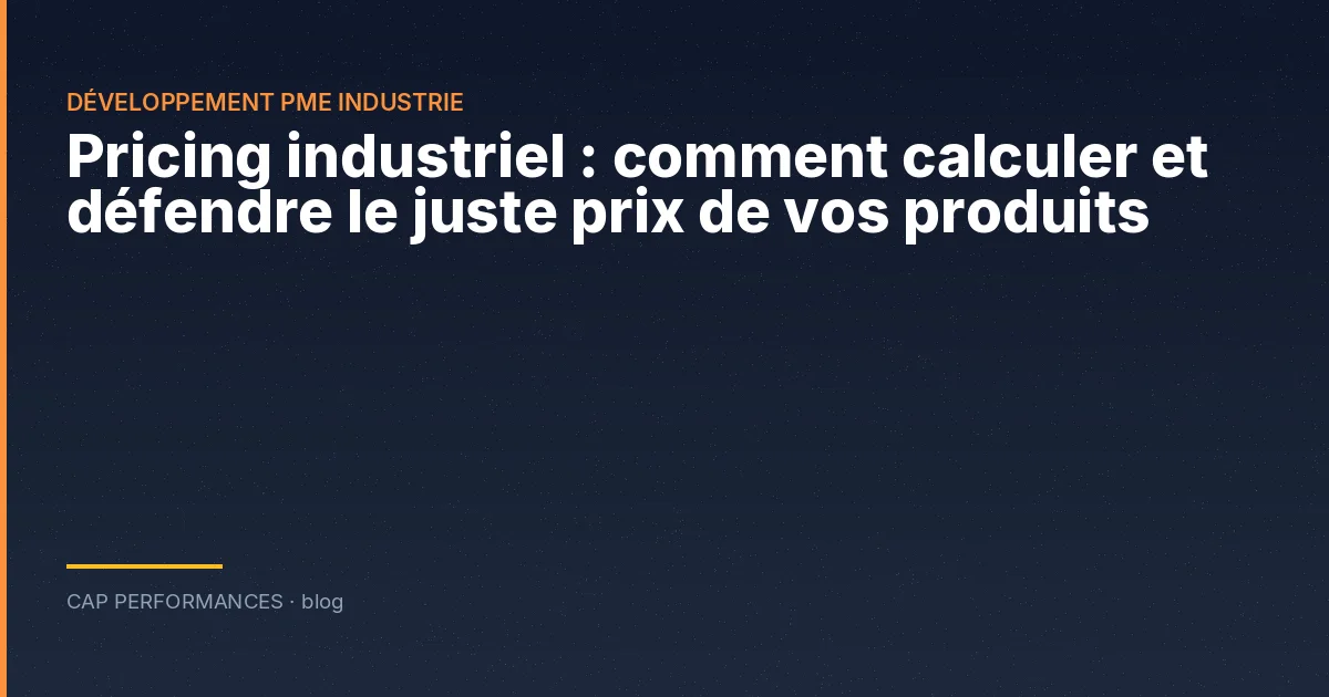 Pricing industriel