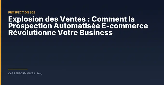 Prospection automatisée en e-commerce B2B