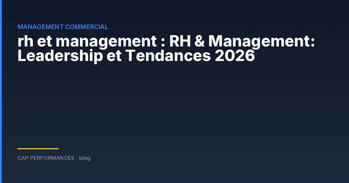RH et management : synergies B2B