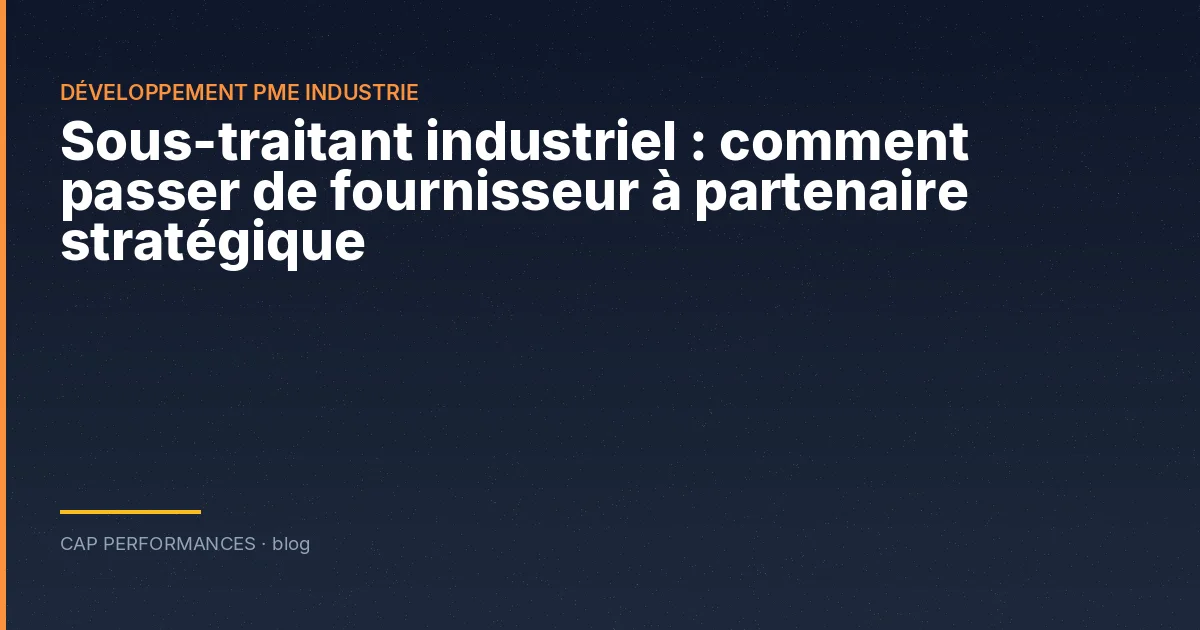 Sous-traitant industriel