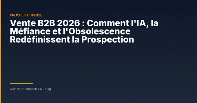 Vente B2B 2026 : Comment l'IA
